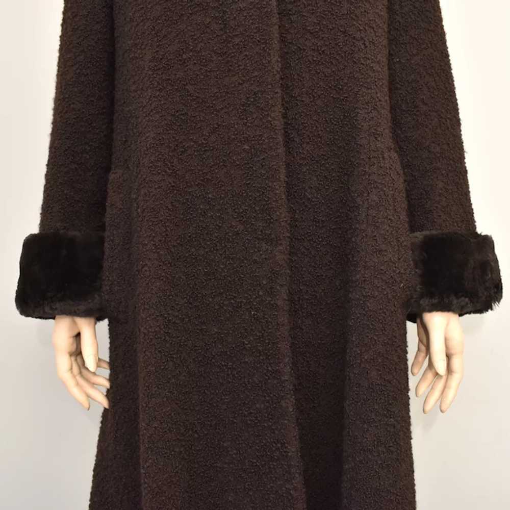 Vintage Steve buying by Searle black swing full length coat, size 2, USA made