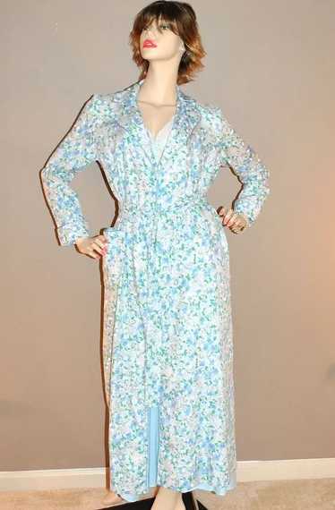 1970s Jaconelli ~ Blue Forget-Me-Not Flower Belted