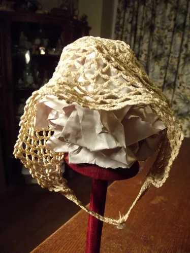 Very Old Crocheted Bonnet