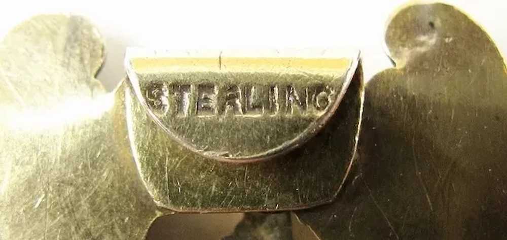 Art Nouveau Sterling Cherub Belt Buckle - image 5