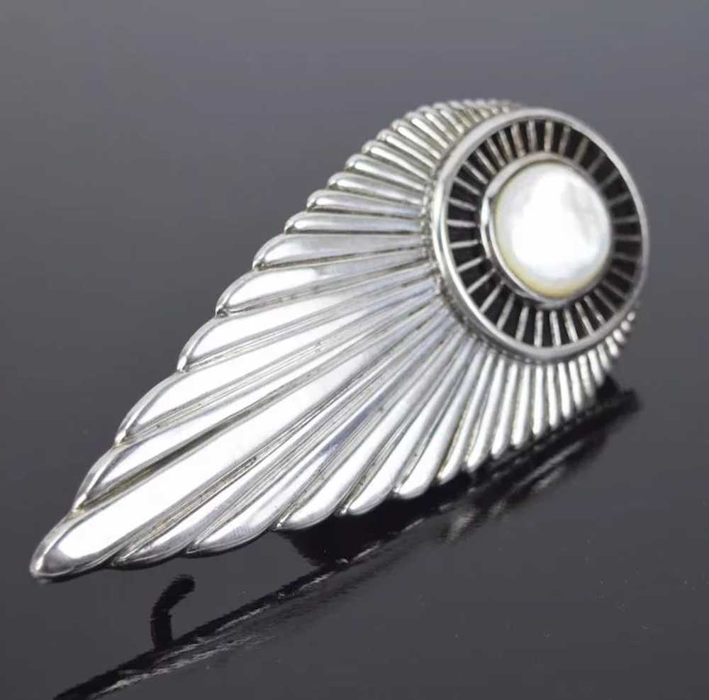 1980’s Erté  Erte Plume sterling Silver Art Deco … - image 3
