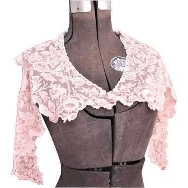Breathtaking Antique FRENCH LACE Capelet,Collar,T… - image 1
