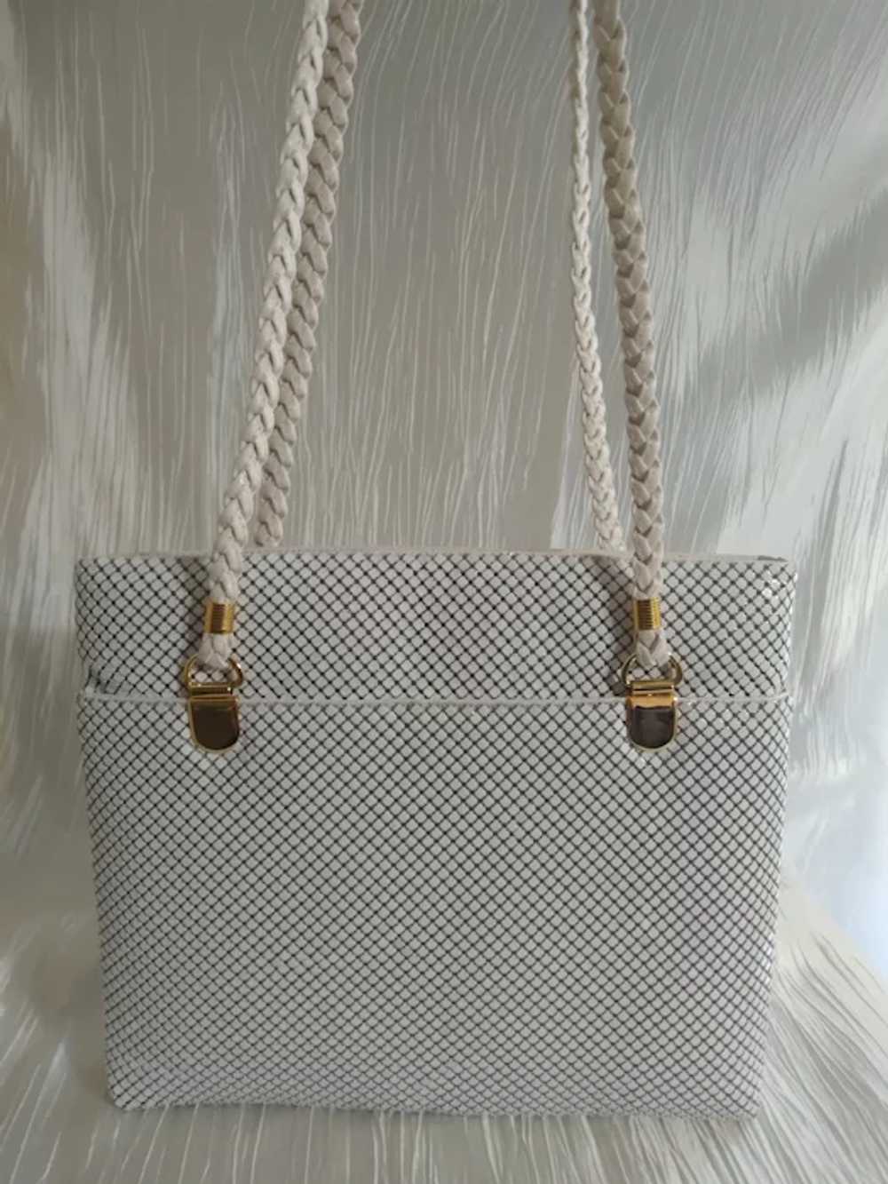 Large White  Y&S  Metal Mesh  Purse excellent con… - image 2