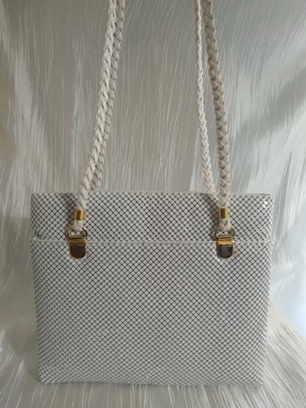 Large White  Y&S  Metal Mesh  Purse excellent con… - image 3