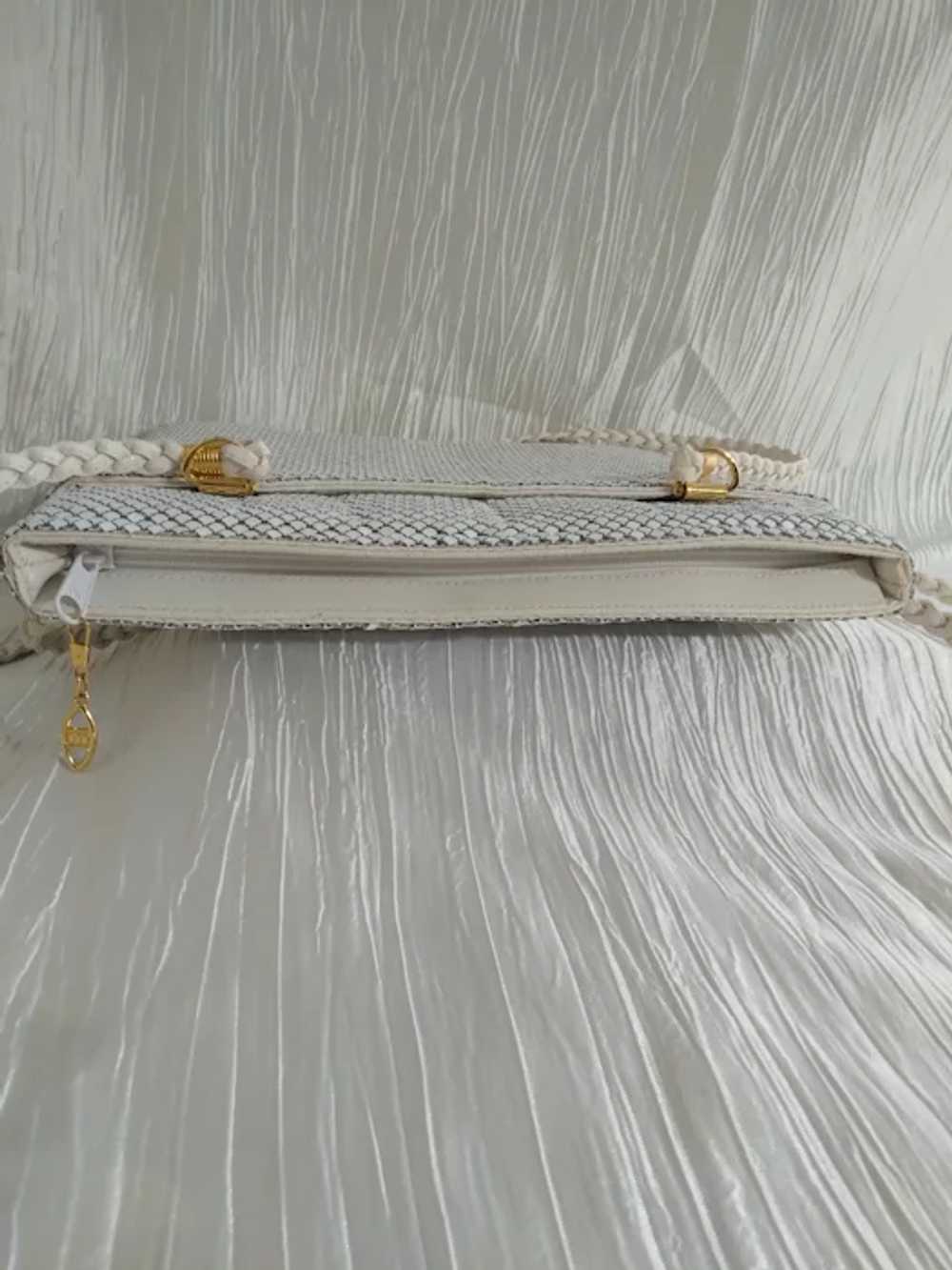 Large White  Y&S  Metal Mesh  Purse excellent con… - image 6