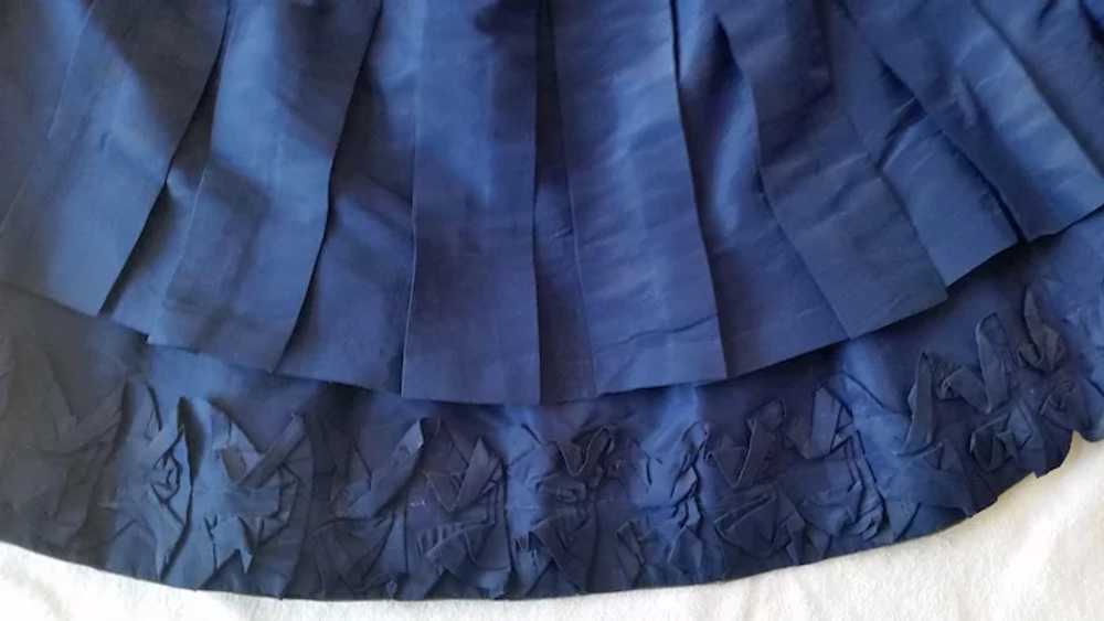 Stunning Lady’s Indigo Blue Silk Faille Victorian… - image 7