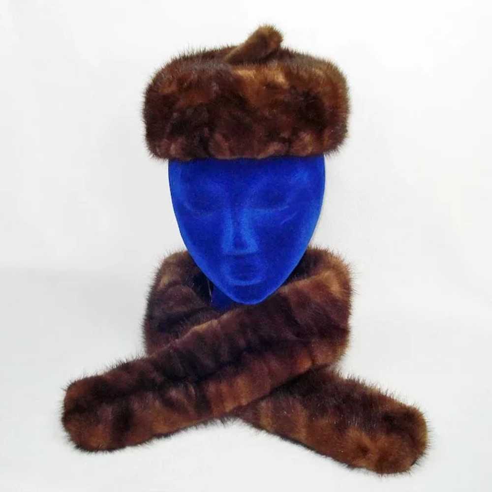 Art Betts Mink Fur Cape Pillbox Hat and Stole Col… - image 6