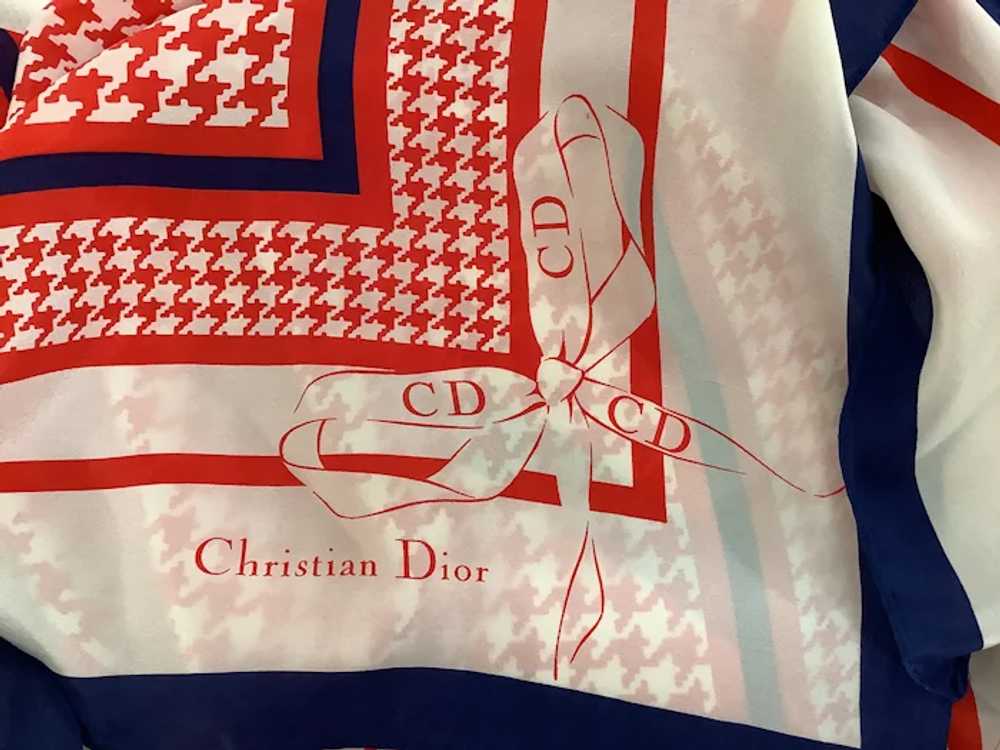 ‘Christian Dior’ Vintage Silk Scarf - image 4