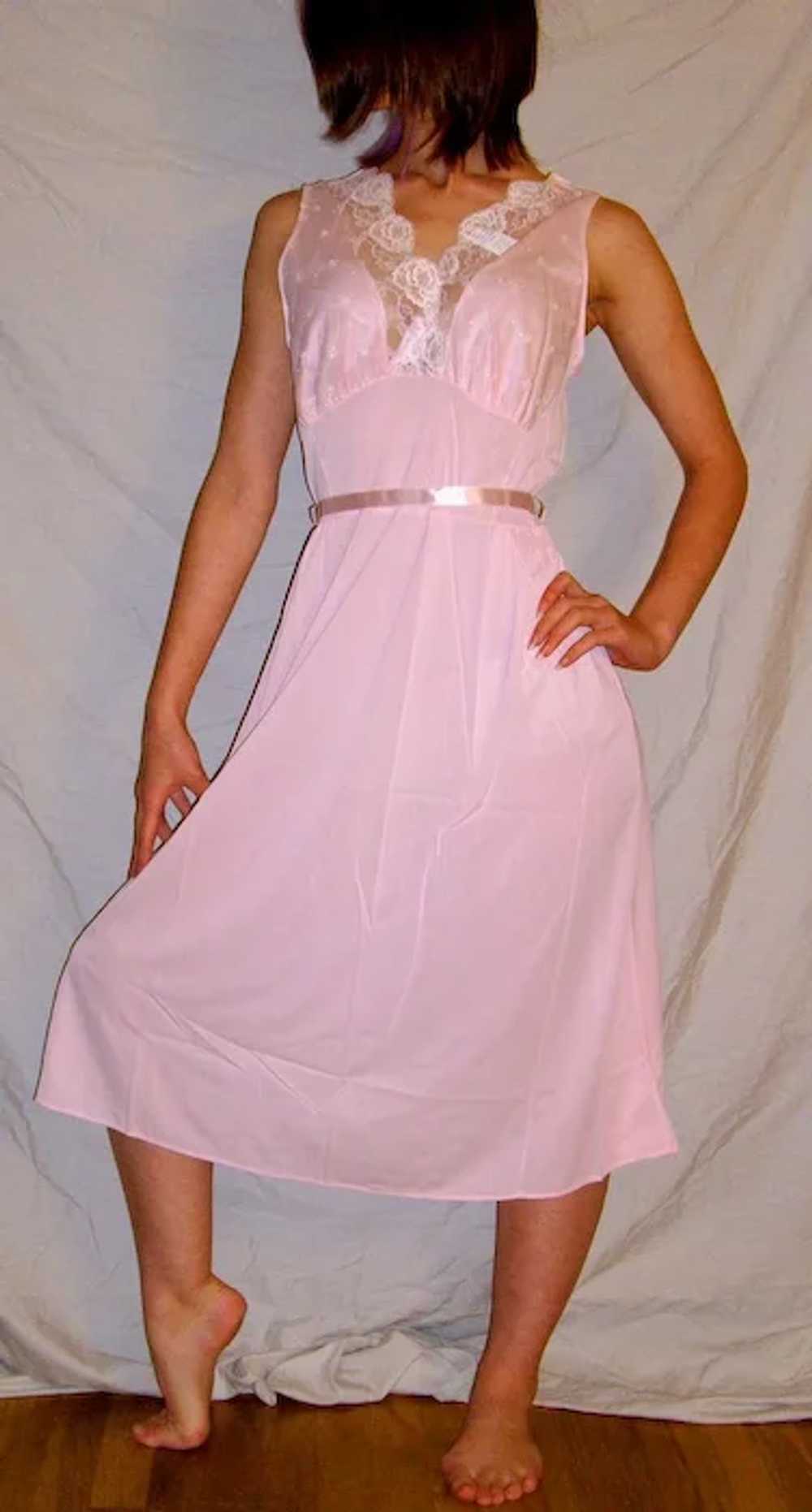 Vintage 1960 Lorraine Pink Nightgown Nwt New Nos Size Gem 