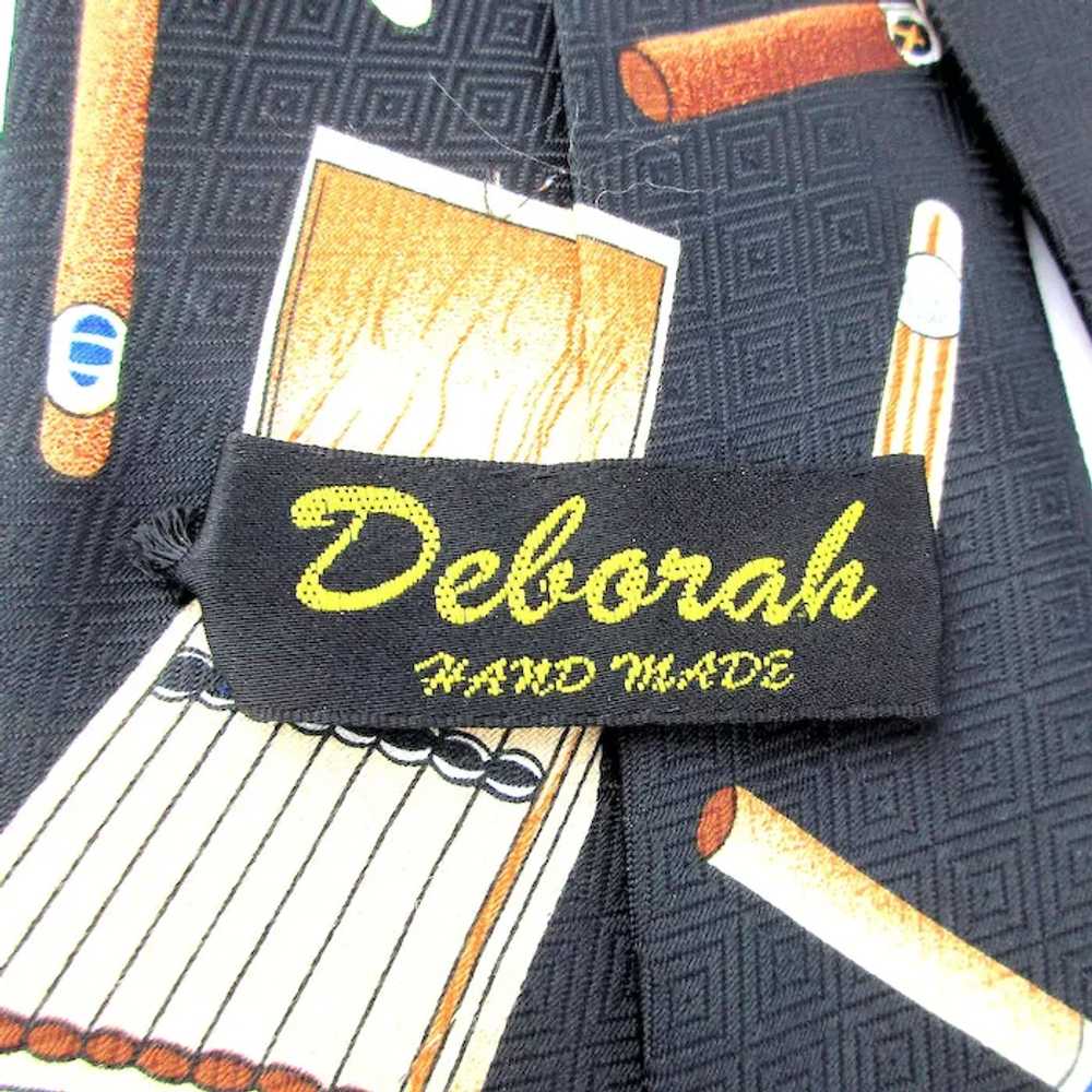 Vintage Signed Handmade Neck Tie Cigar Smoking Li… - image 4