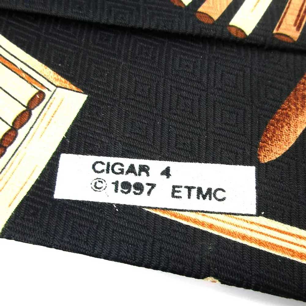 Vintage Signed Handmade Neck Tie Cigar Smoking Li… - image 5