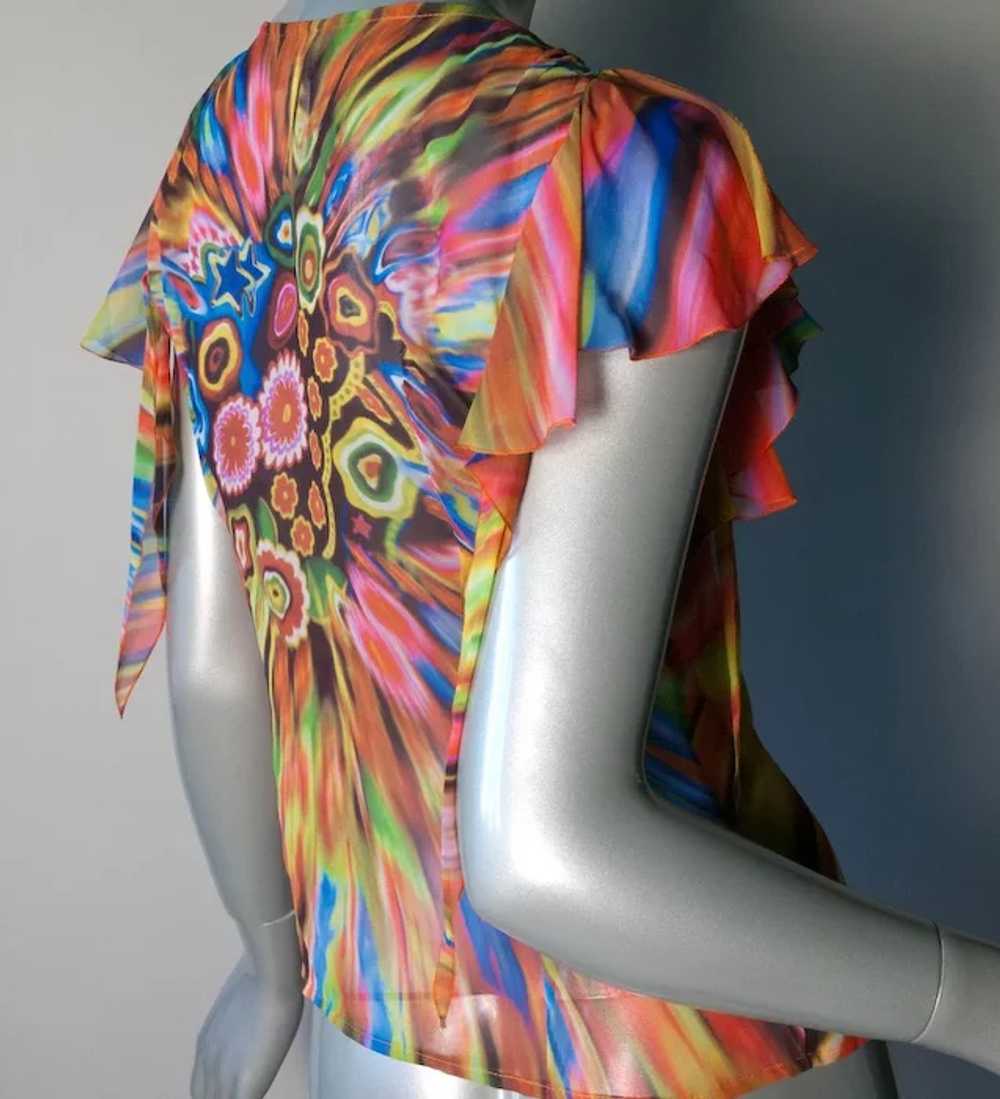 Versace Silk Chiffon Blouse Spectacular - image 7