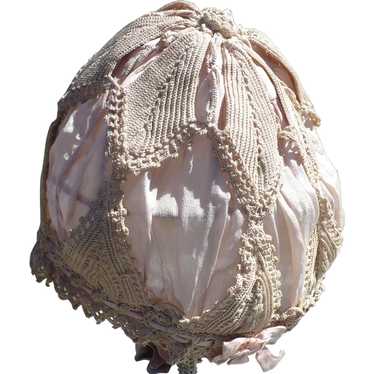 Crochet Silk Cap Bonnet - image 1