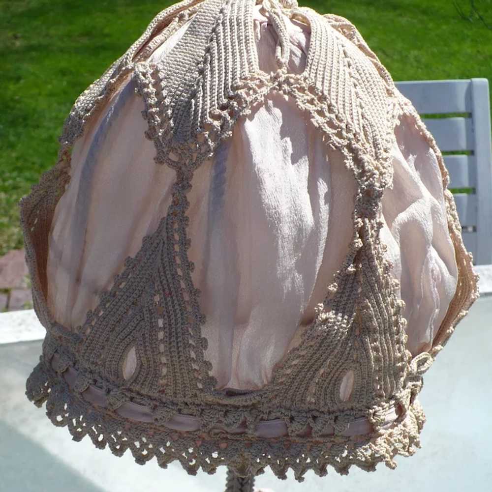 Crochet Silk Cap Bonnet - image 2