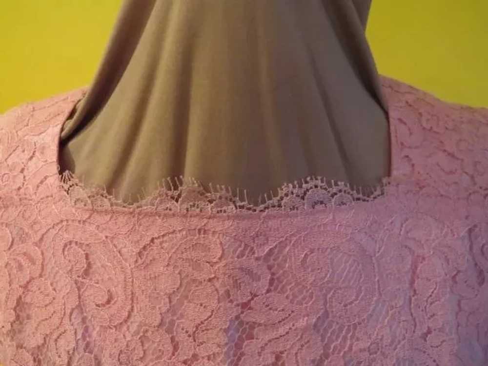 Pink Lace Bodice Dress - image 3