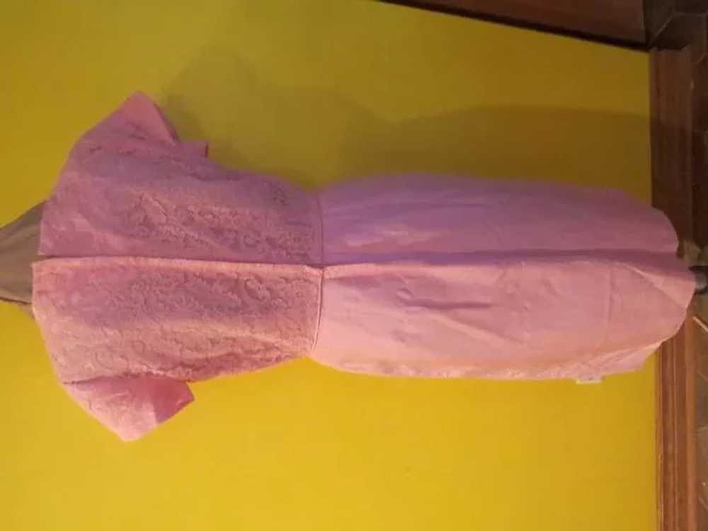Pink Lace Bodice Dress - image 5