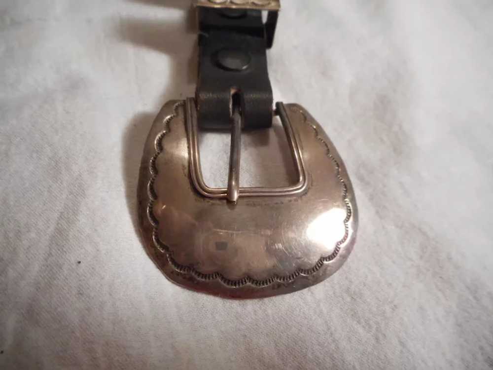 Navajo Sterling Silver Vintage Buckle, Guides and… - image 2