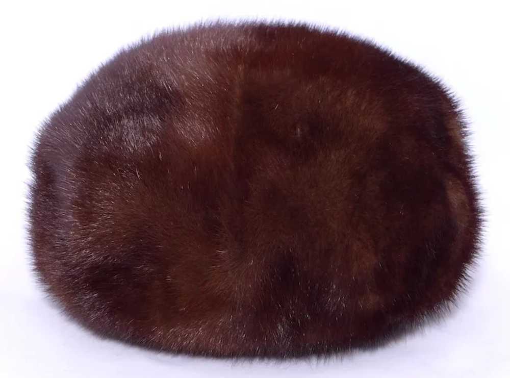 Vintage 1960s Adolfo II Mink Fur Pillbox Hat - image 6