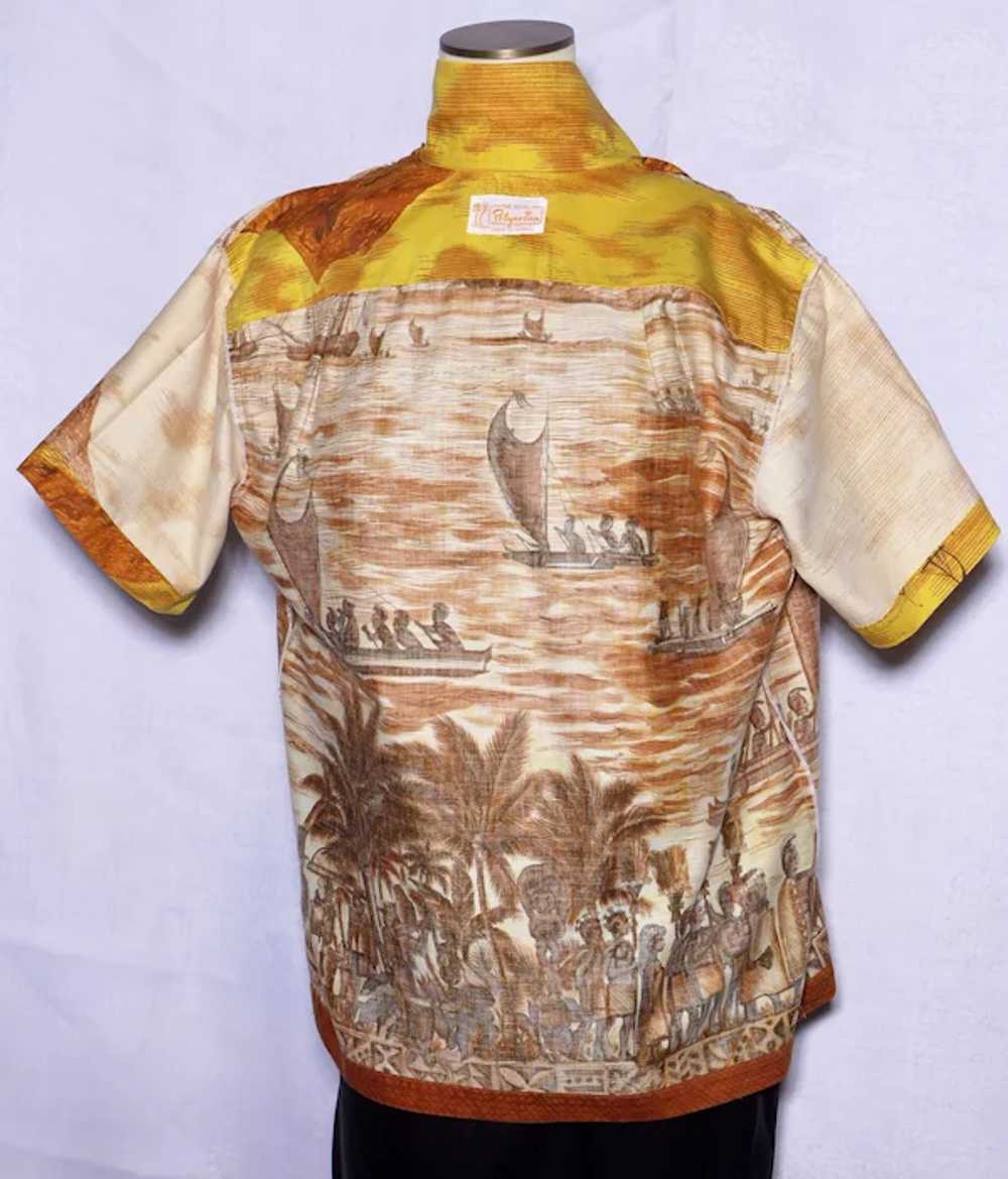 Vintage 1960s Royal Polynesian Hawaiian Shirt  Hi… - image 5