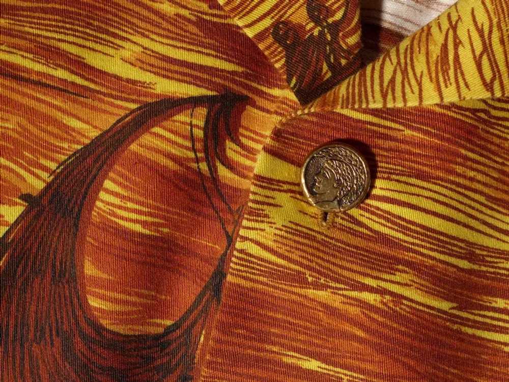 Vintage 1960s Royal Polynesian Hawaiian Shirt  Hi… - image 7