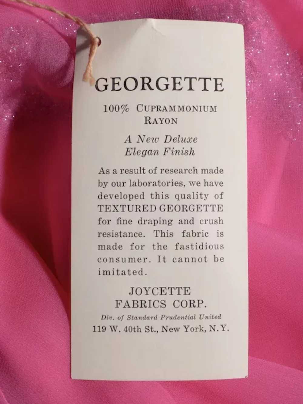 Vintage 1960s Hot Pink Georgette Cocktail Party D… - image 11
