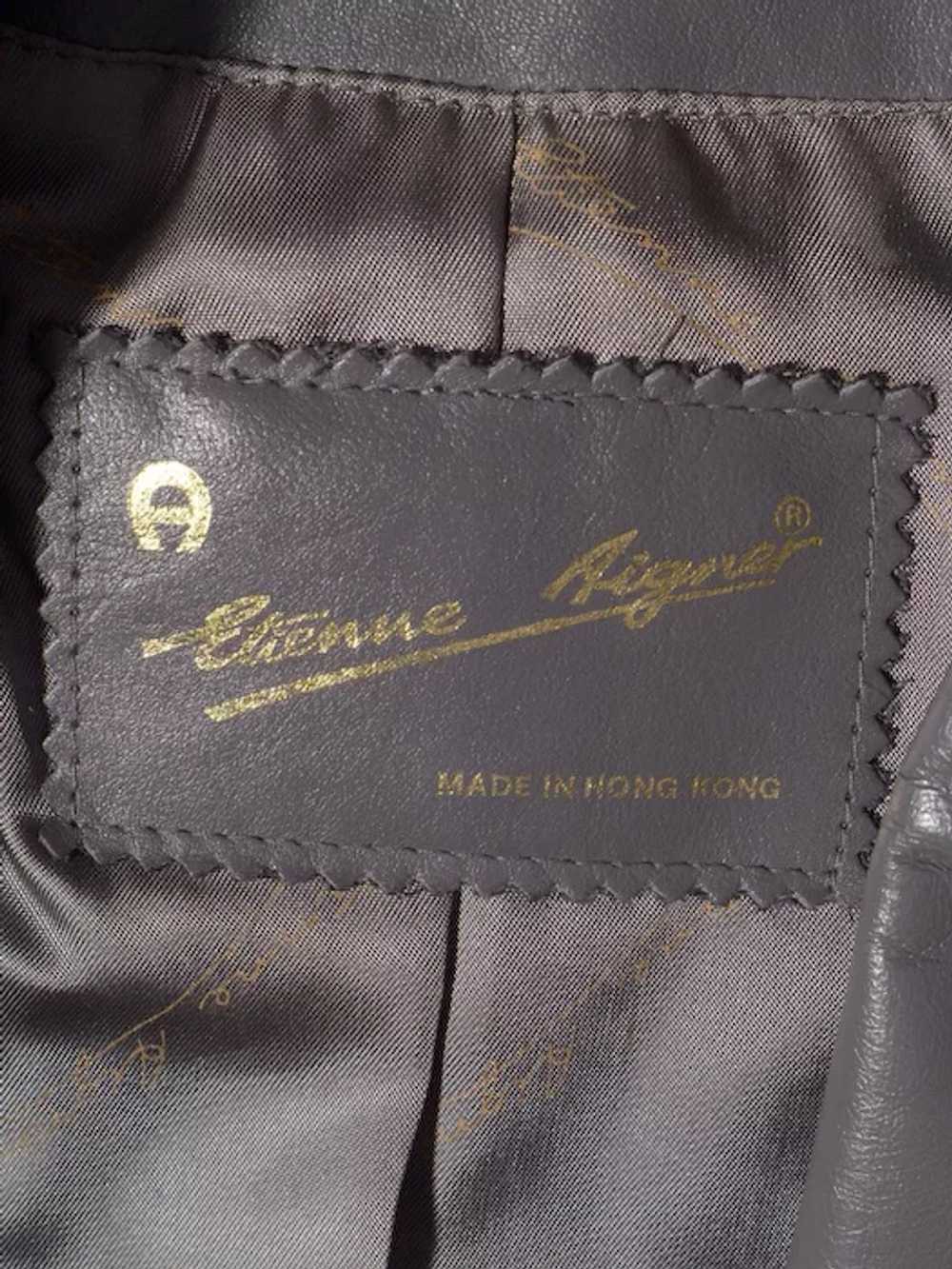 Vintage 1970s-1980s Etienne Aigner Gray Leather L… - image 6