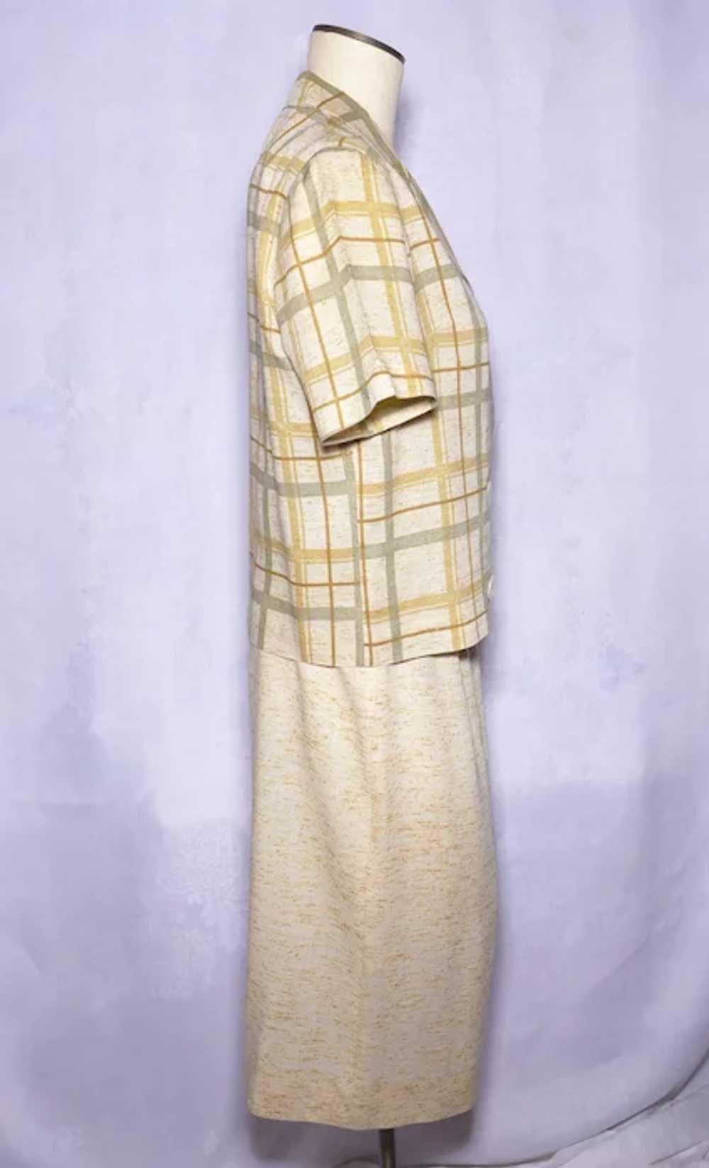 Vintage 1950s-60s Ladies Summer Silk Suit 2pc Mad… - image 2