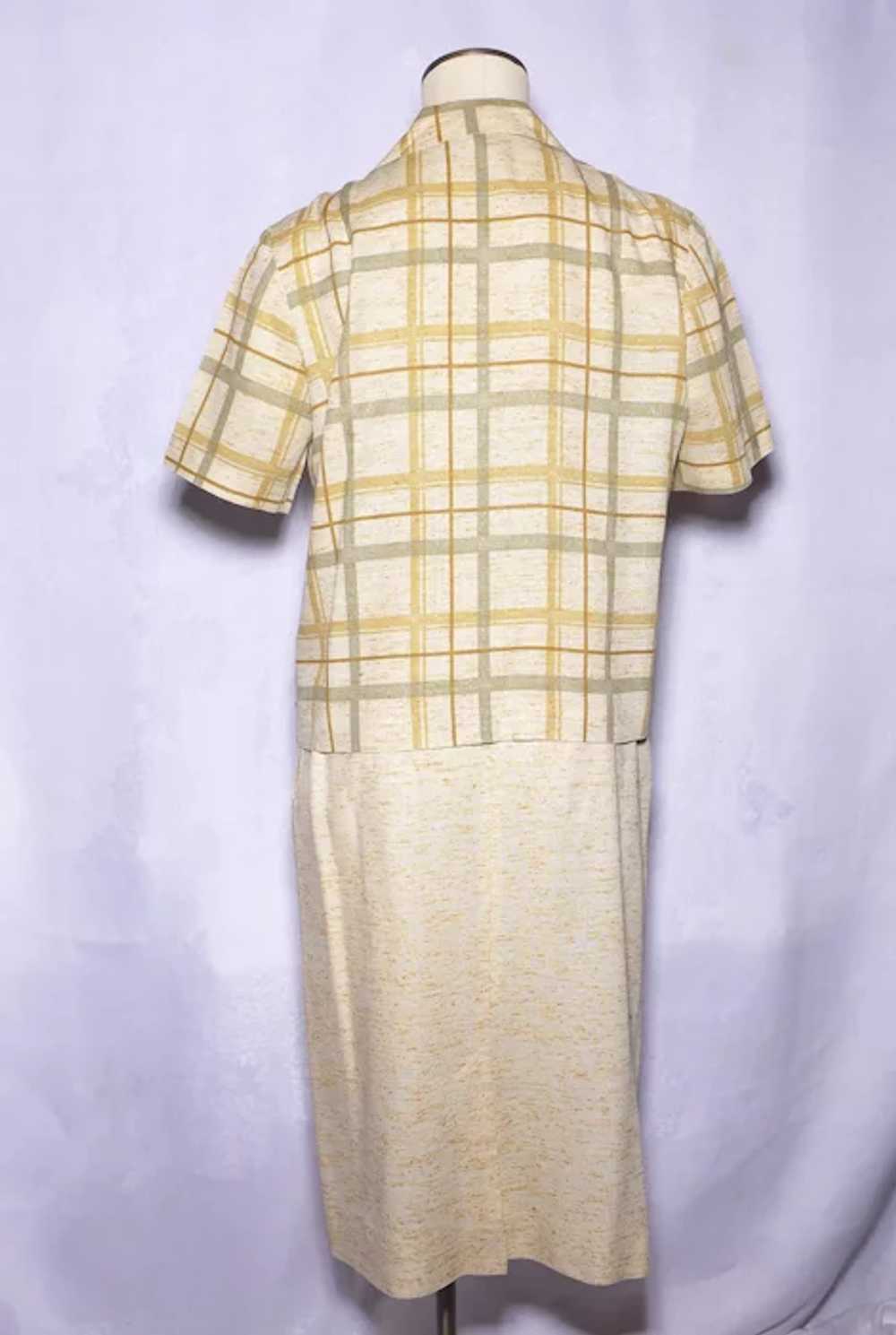 Vintage 1950s-60s Ladies Summer Silk Suit 2pc Mad… - image 3