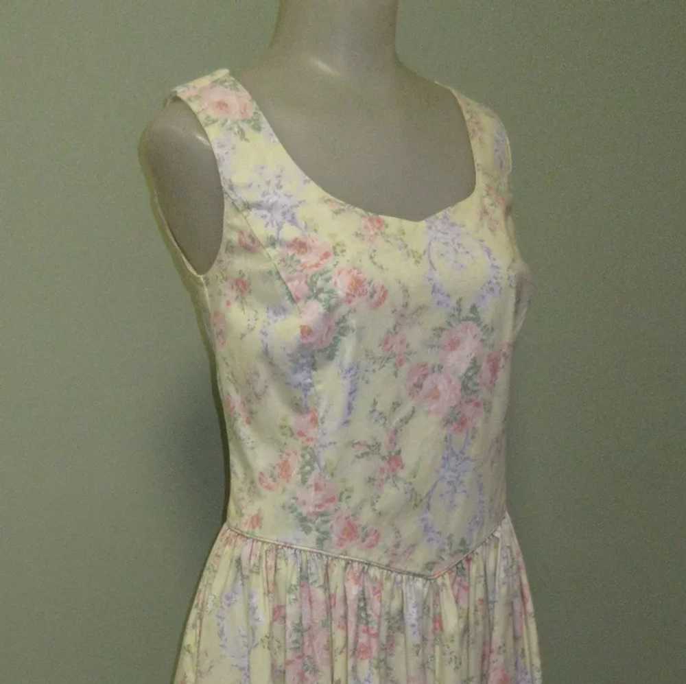 Vintage Laura Ashley Dress, Cotton Floral, Sleeve… - image 2