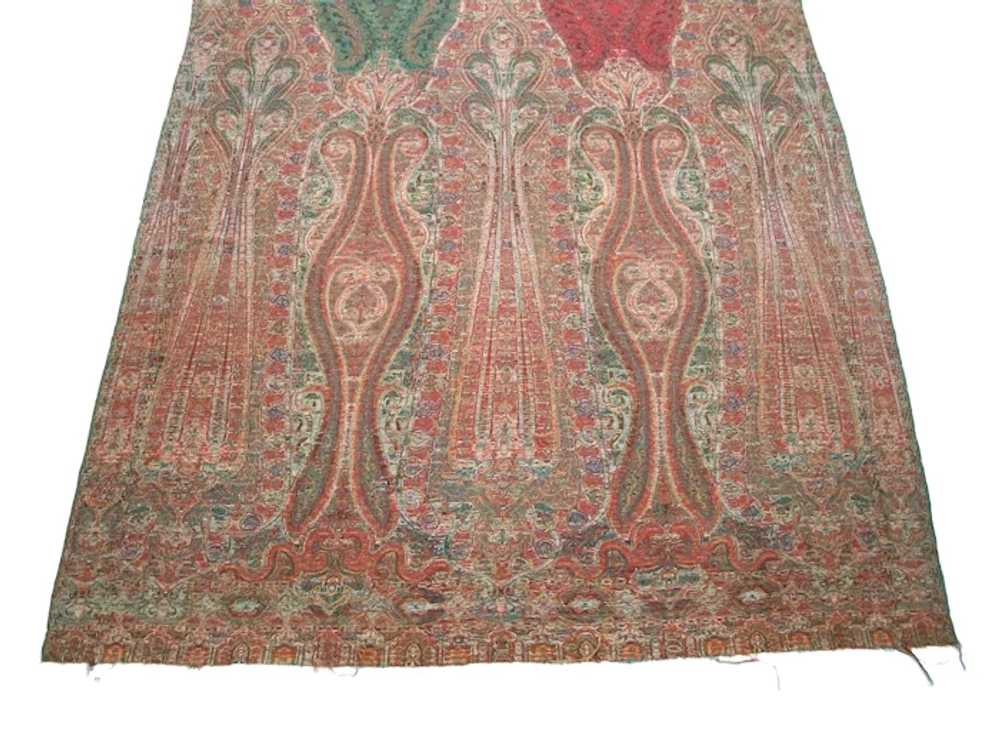 Antique Paisley Shawl - Fine Weave - 128.5" x 61"… - image 11