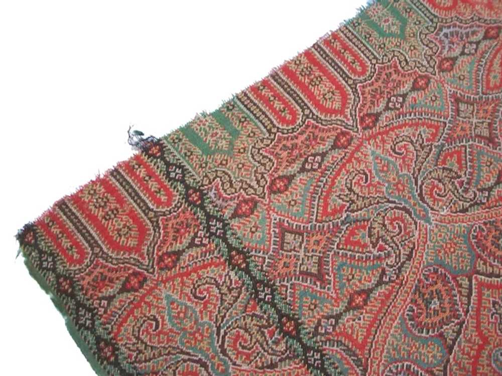 Antique Paisley Shawl - Fine Weave - 128.5" x 61"… - image 9