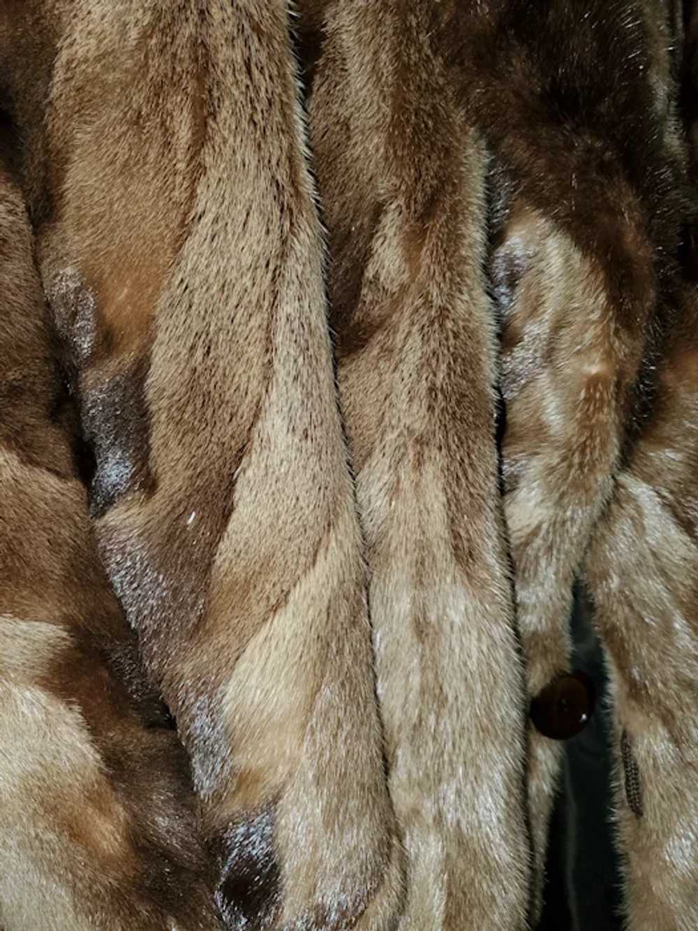 Patched Mink Fur Ladies Coat Canadian Made Sz XL - image 2