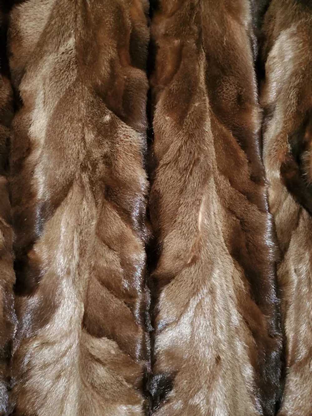 Patched Mink Fur Ladies Coat Canadian Made Sz XL - image 6