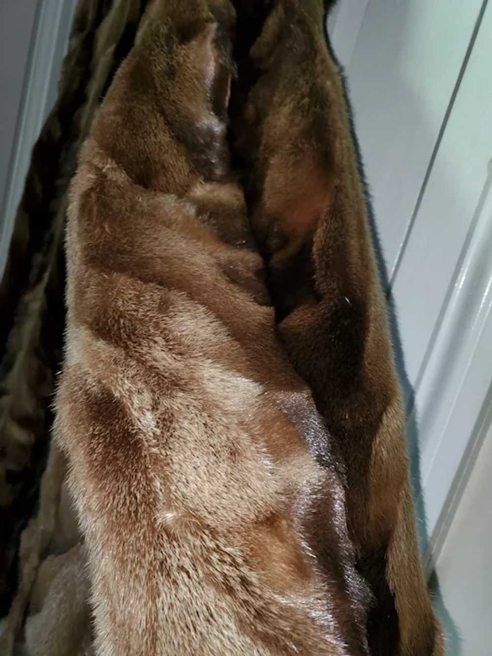 Patched Mink Fur Ladies Coat Canadian Made Sz XL - image 7