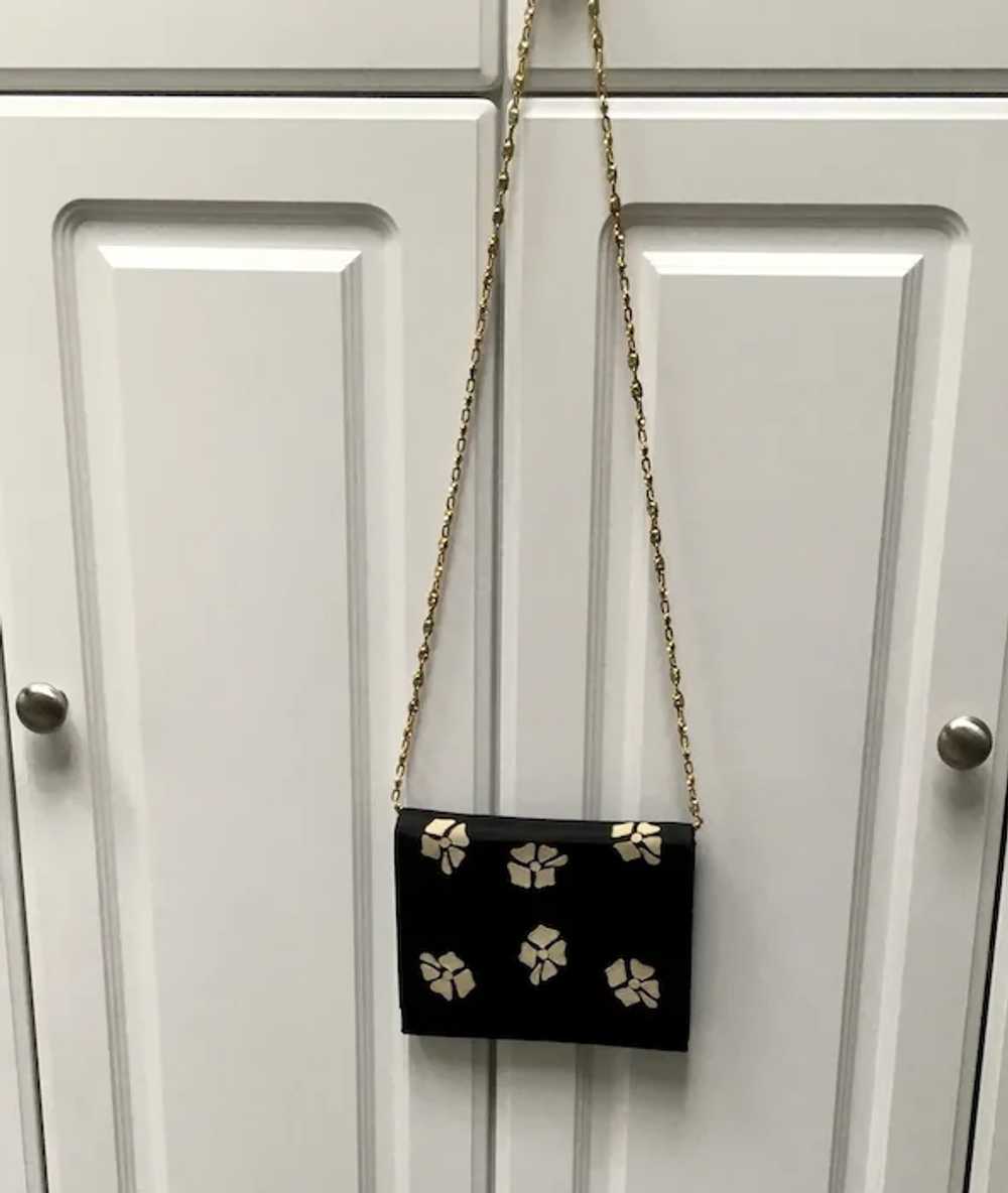 Vintage Valentino Silk Evening Purse with Gold Ch… - image 11