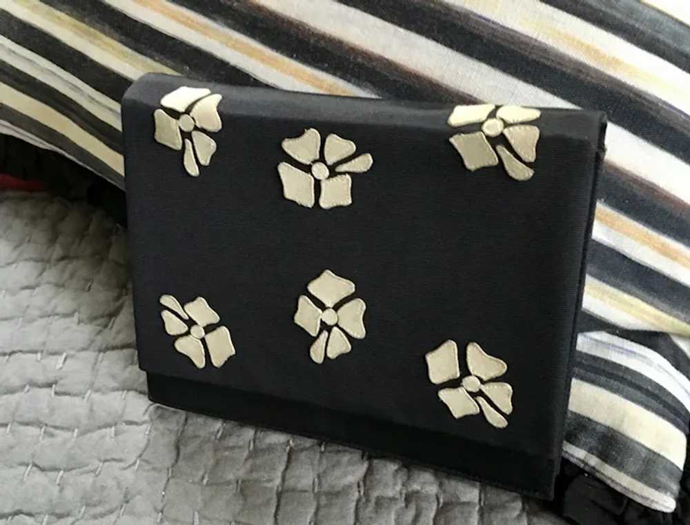 Vintage Valentino Silk Evening Purse with Gold Ch… - image 3