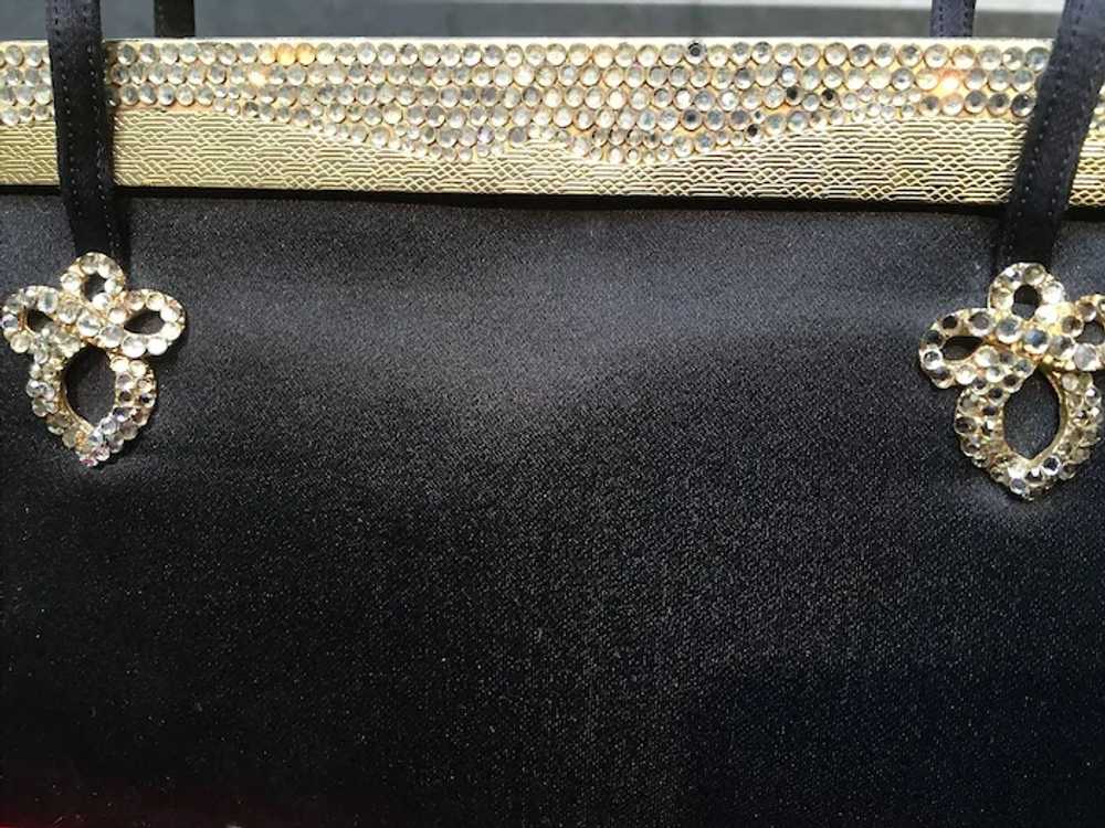 Vintage Leiber Silk Evening Purse with Swarovski … - image 4