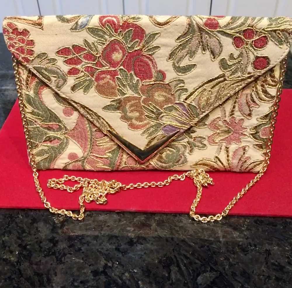 Vintage Rodo Embroidered Brocade Purse - image 3