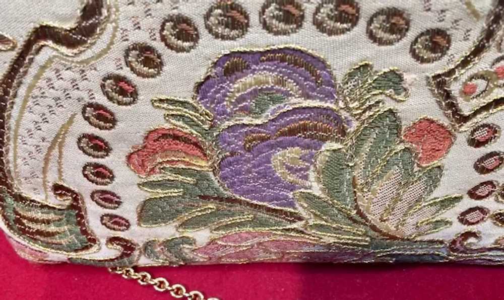 Vintage Rodo Embroidered Brocade Purse - image 5