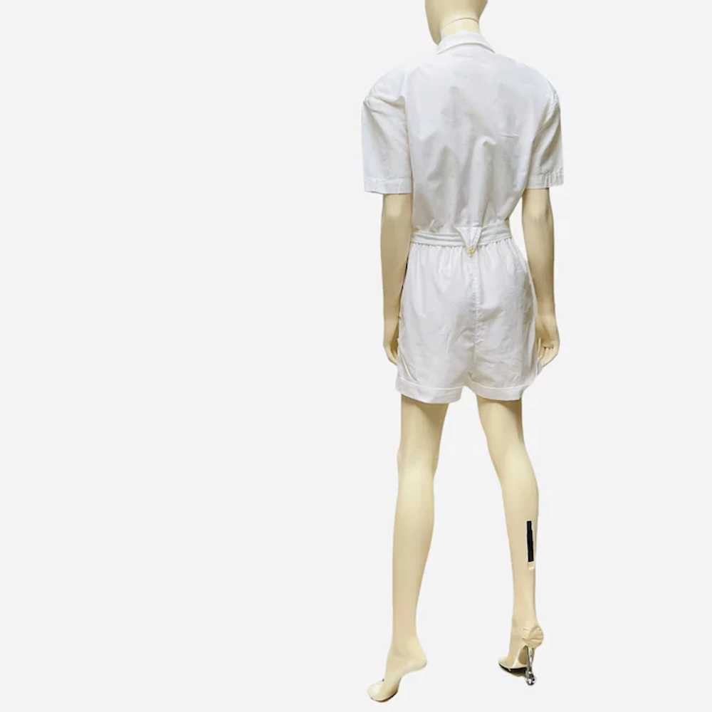 1980s Gottex Playsuit White Shorts Romper - image 2