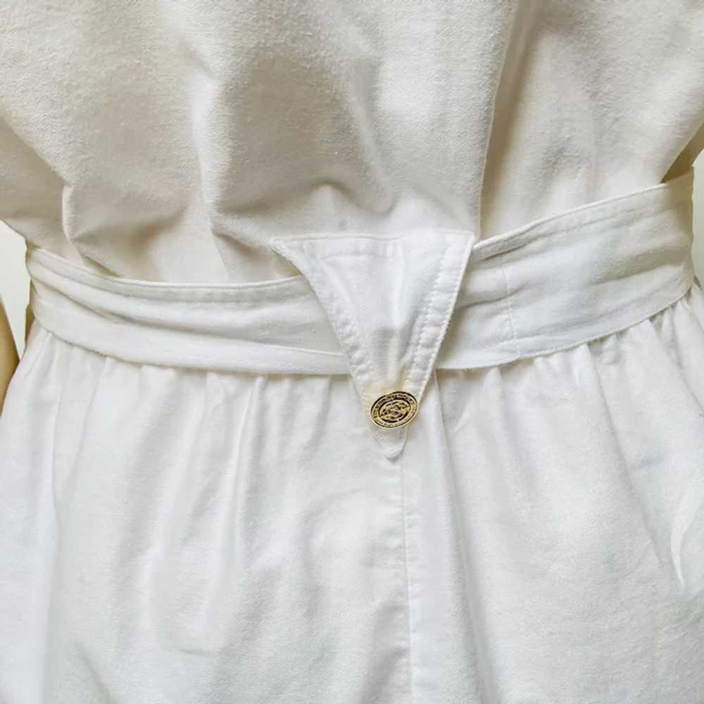 1980s Gottex Playsuit White Shorts Romper - image 4