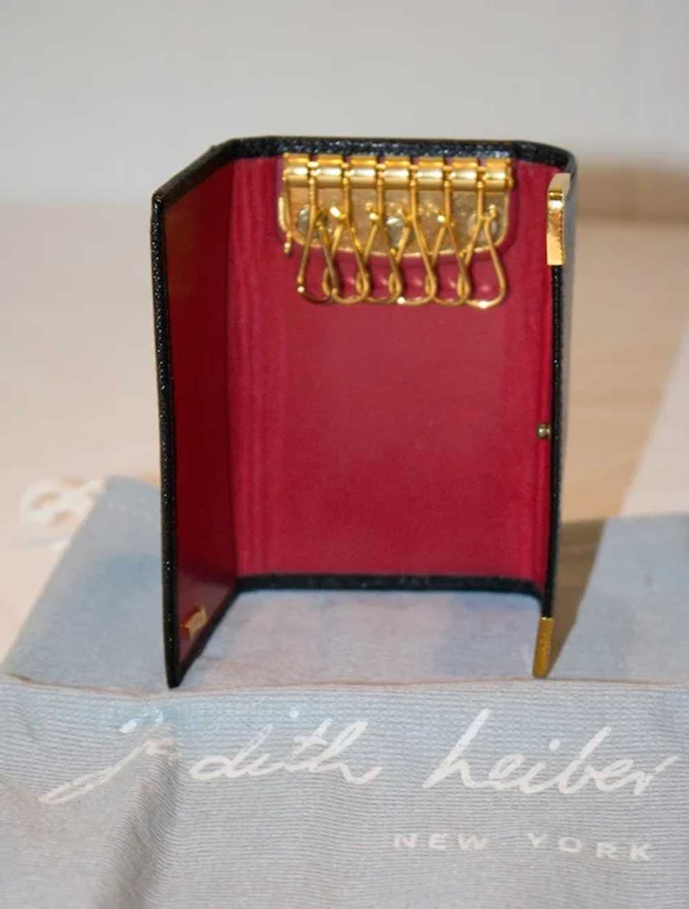 Vintage Judith Leiber Saffiano Key Holder - image 3