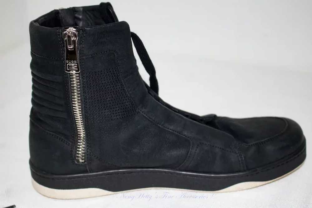 Gucci Leather Men's High-top Sneakers from Italy - image 2