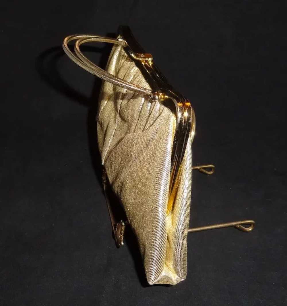 Vintage Gold Lame`Convertible Clutch Purse - image 6
