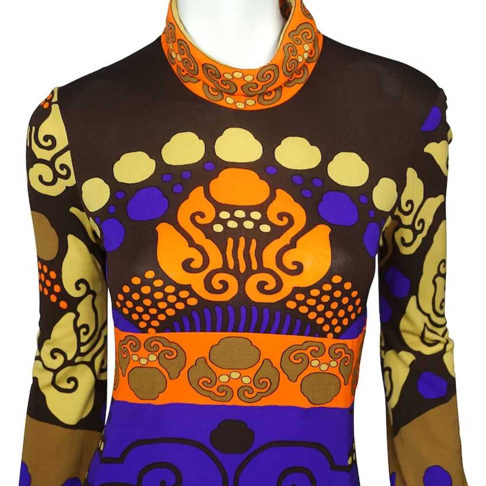 Vintage Leonard Fashion Paris 1970s Silk Jersey D… - image 4