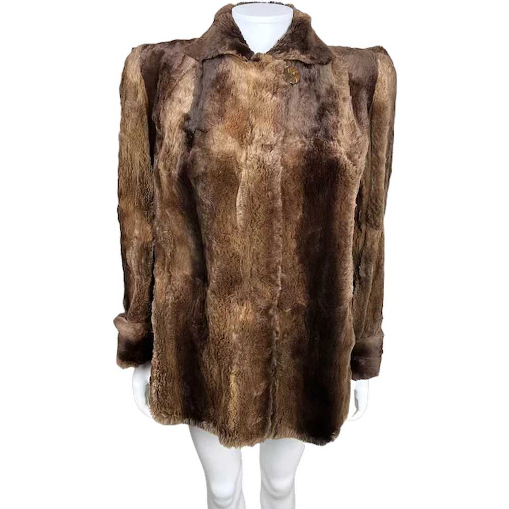 Vintage 1940s Fur Jacket Sheared Beaver Ladies Si… - image 1