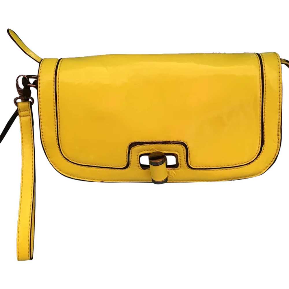 KGB Studio Yellow Patent Leather Clutch Purse - image 1