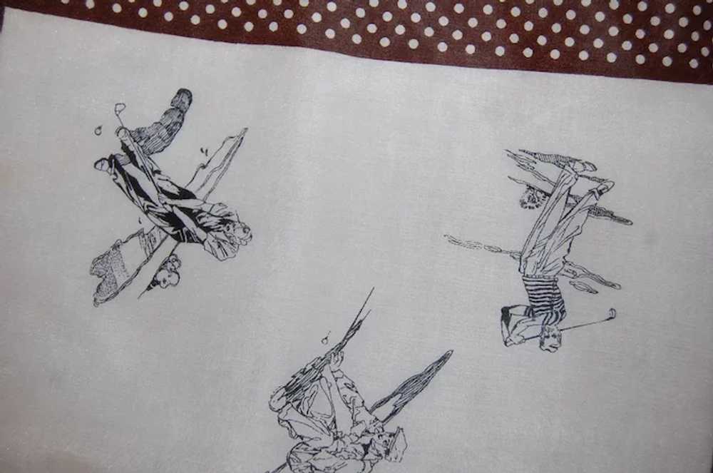 Men's Vintage Golf Themed Silk Blend Handkerchief… - image 5