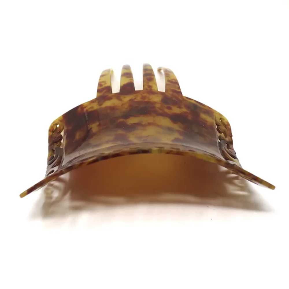 Antique Faux Tortoise Shell Hair Comb - image 8