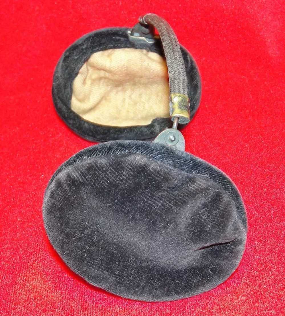 Victorian Antique Black Velvet Ear Muffs Kleinert… - image 2